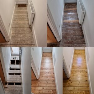 Before and After - structural pine floors
